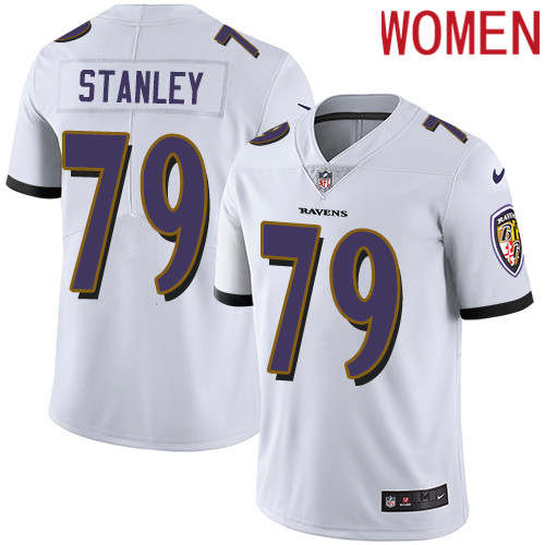 2019 Women Baltimore Ravens #79 Stanley white Nike Vapor Untouchable Limited NFL Jersey